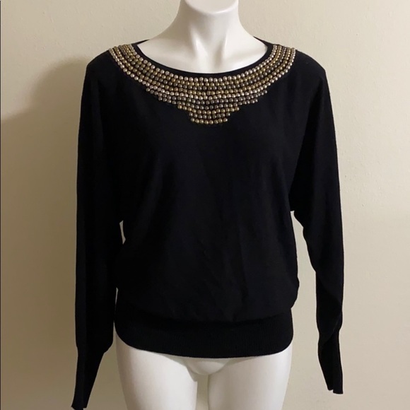 ALFANI black sweater long sleeves size Medium - Picture 1 of 7